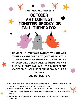 Art contest flyer for october in spanish